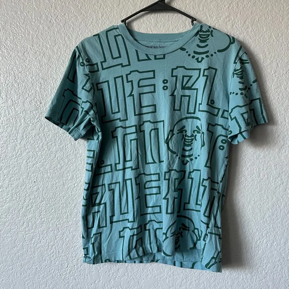 Blue True Religion Shirt Size Small logo